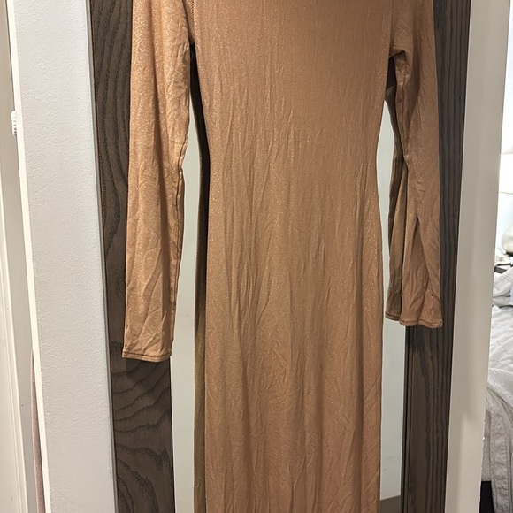SKIMS Soft Lounge Shimmer Crew Neck Long Dress Size Large - Picture 7 of 9